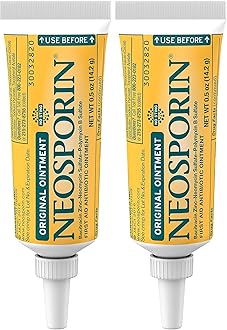 Original First Aid Antibiotic Ointment with Bacitracin Zinc for Infection Protection, Wound Care Treatment & Scar Appearance Minimizer for Minor Cuts, Scrapes and Burns,.5 oz (Pack of 2)