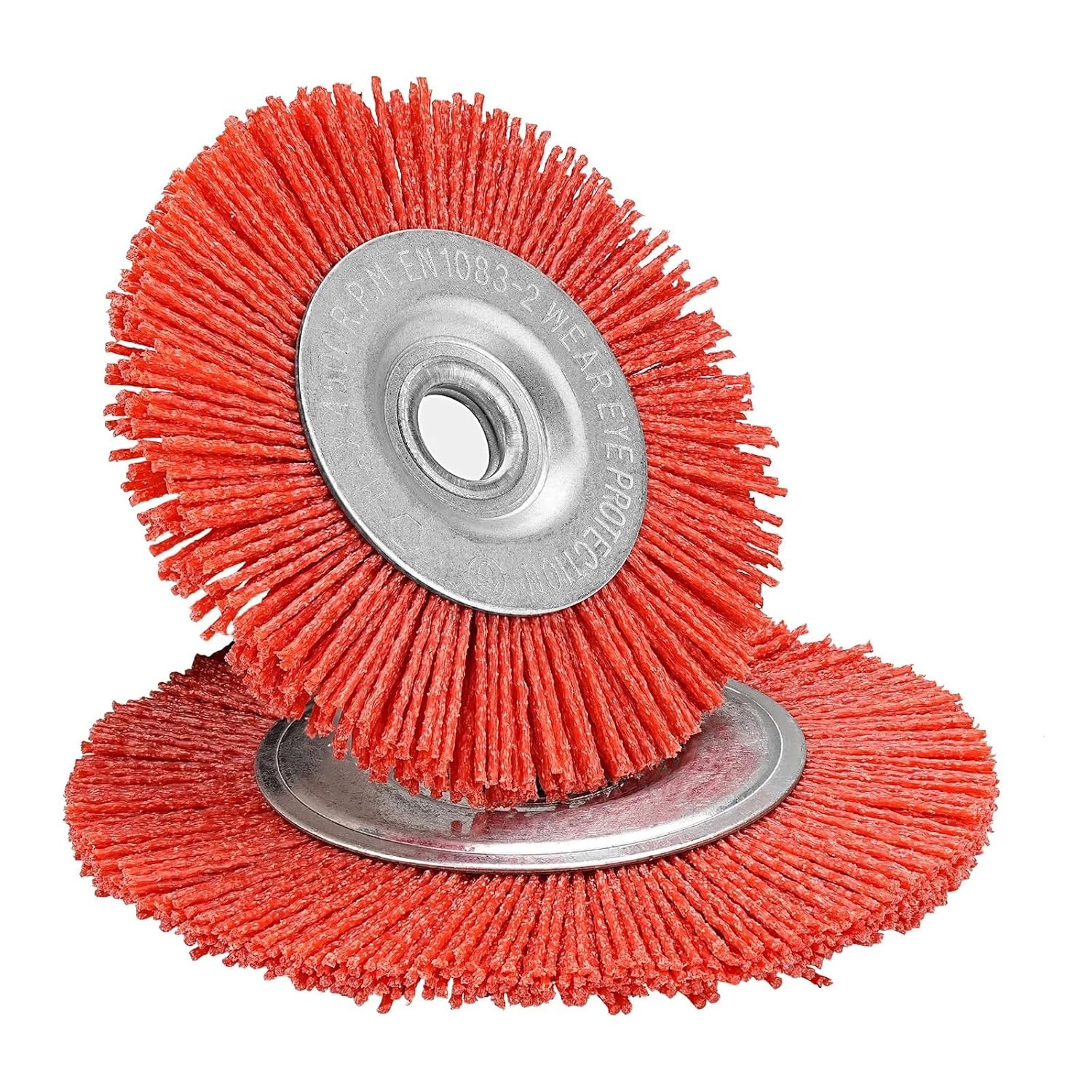 4" 5" Nylon Wheel Brush Grinder Rotating Polishing for Metal Wood Deburring Paint Removal Rust Cleaning Abrasive(100mm)