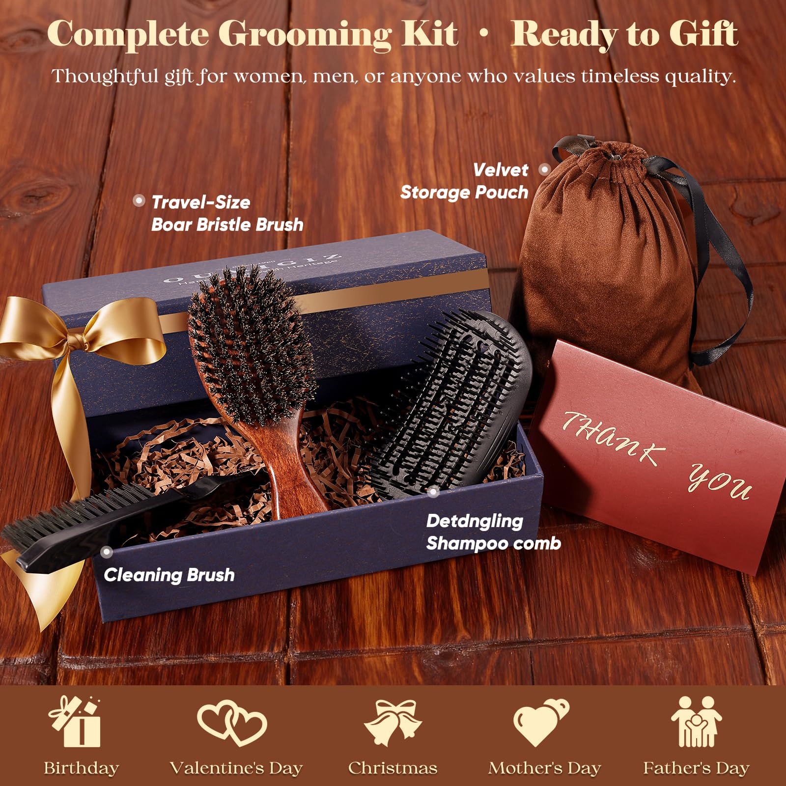 Cepillo de cerdas de jabalí desde 1965, artesanía británica, hecho a mano, de madera natural, mini cepillo para barba, cerdas suaves y puras, desenreda suavemente para mujeres, hombres y niños