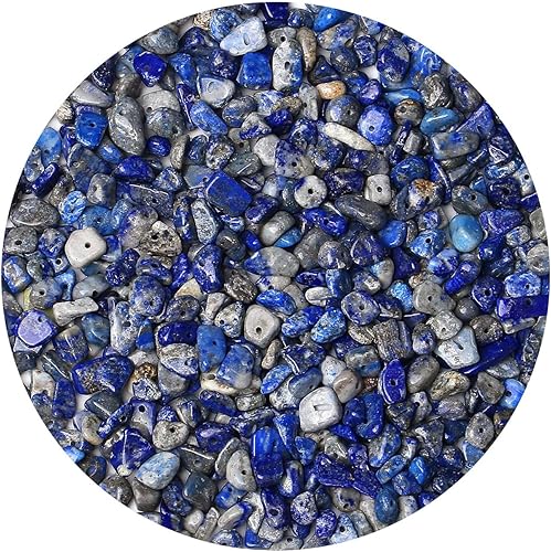 Miniatura 21 de LAIDANLA Cuentas de piedra de chip de jade blanco de 400 unidades, cuentas de piedra natural de 5 a 8 mm, piedras curativas irregulares de cristal