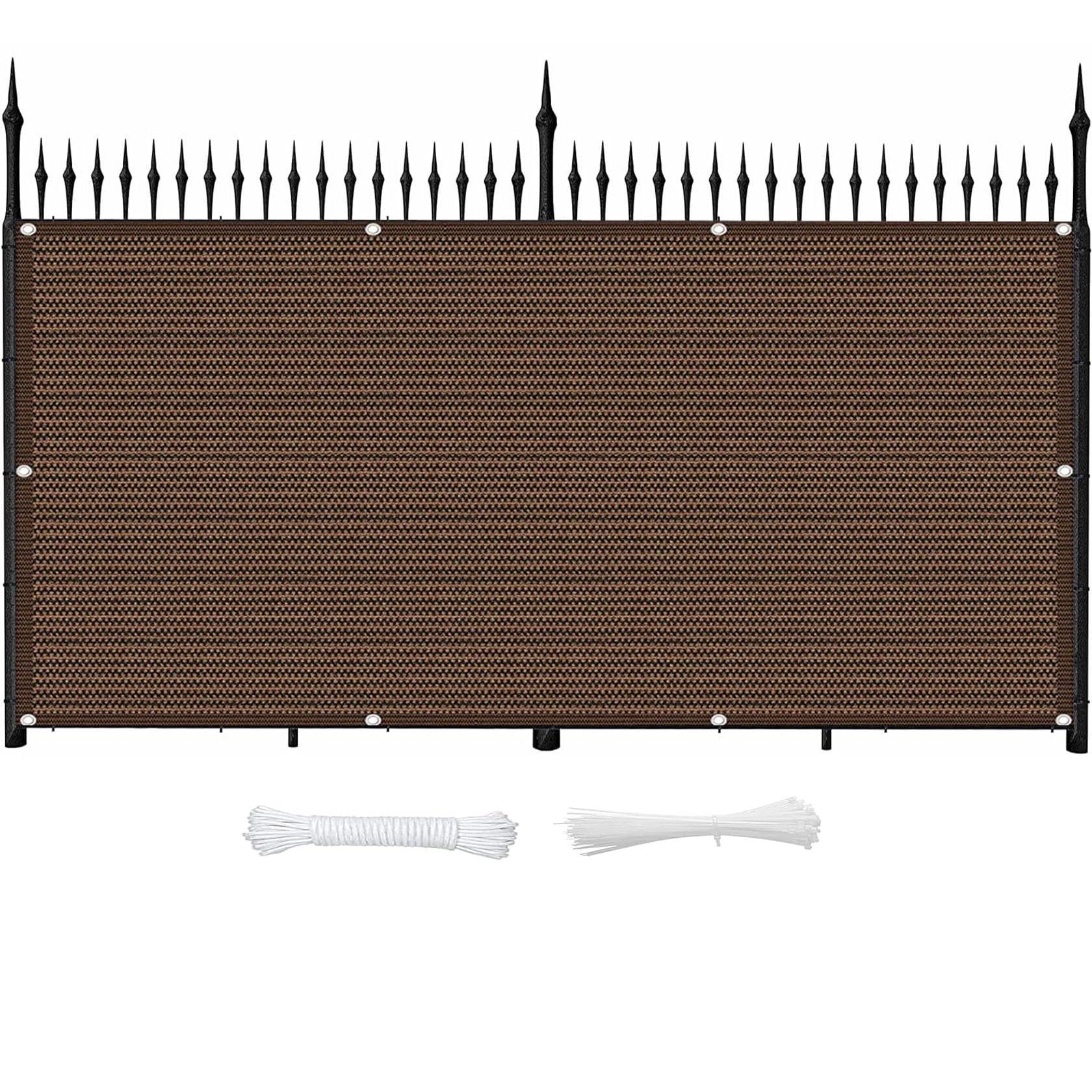 Brise-Vue pour Balcon 105x240 cm Marron Protection Balustrade