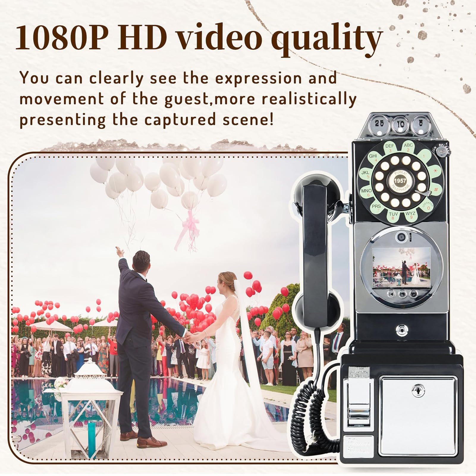 Audiolibro video con registrazione 1080p - Alternativa personalizzata da 32 GB per matrimoni, feste prematrimoniali, compleanni e lauree: cattura i tuoi ricordi in tutta