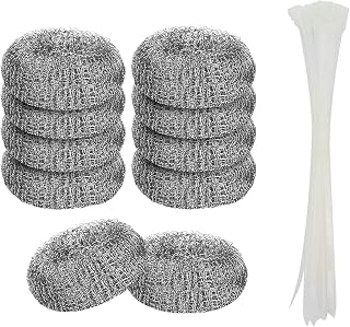 Lint Traps 10 Pieces Lint Trap Laundry Mesh Washer Hose Filter Hose Screen Filter Catcher with 10 Pcs Cable Ties Sink Drain Hose Filter Catcher for Washing Machine Hose