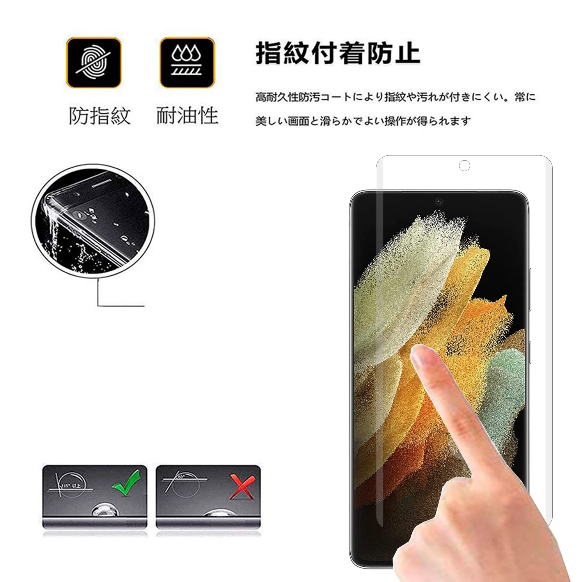 Amazon.co.jp: 【2枚】For Galaxy S21 Ultra 5G SC-52B 用の フィルム 