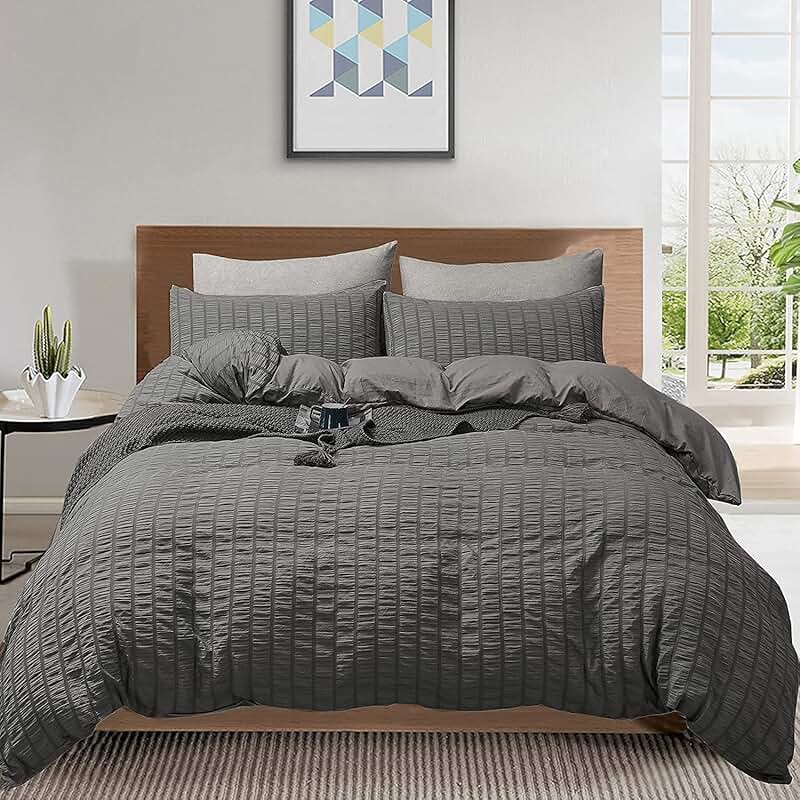 Amazon.co.uk grey waffle bedding
