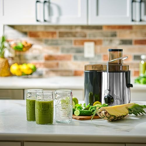 Miniatura 3 de Le'raze Juego de 8 vasos originales Mason de 4 a 18 onzas. Vasos Highball y vasos de whisky de 4 a 13 onzas para uso diario en el hogar, agua,