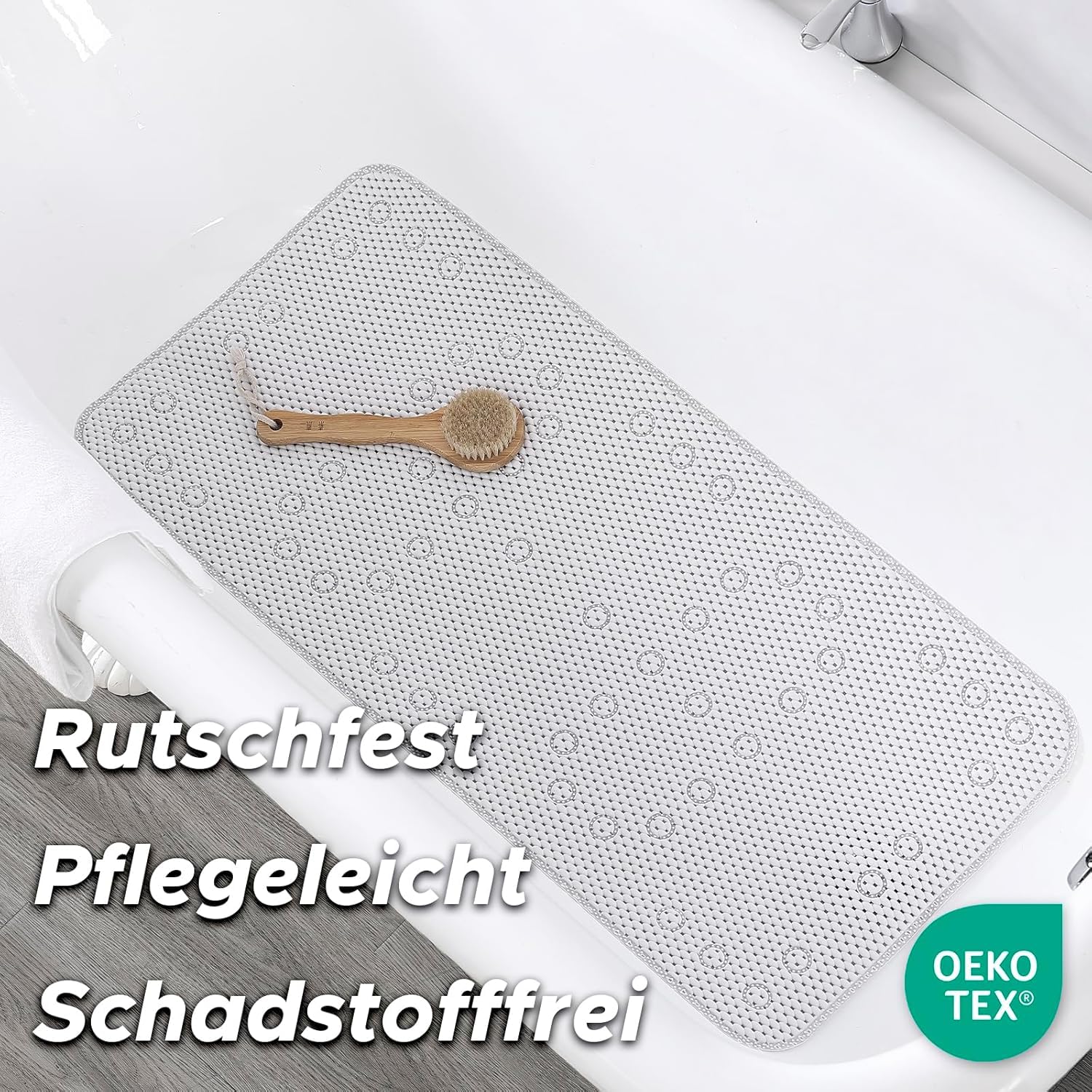 Tappetino da bagno deluxe antiscivolo, in morbida schiuma