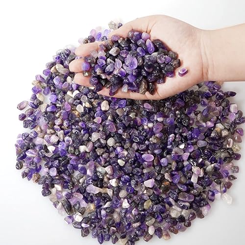 Miniatura 3 de gemshan Chips de amatista de 2 libras de cristal triturado natural a granel de 0.276 in a 0.354 in, piedra de cristal curativo para acuario, jarrón