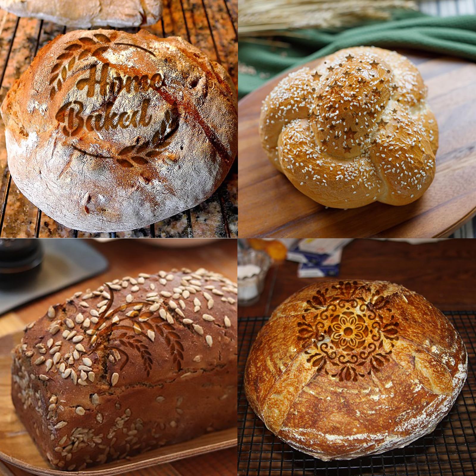 Brot-Schablonen Set – 20 Stück, 15x15 Cm, Aus PET, Für Backen & Basteln