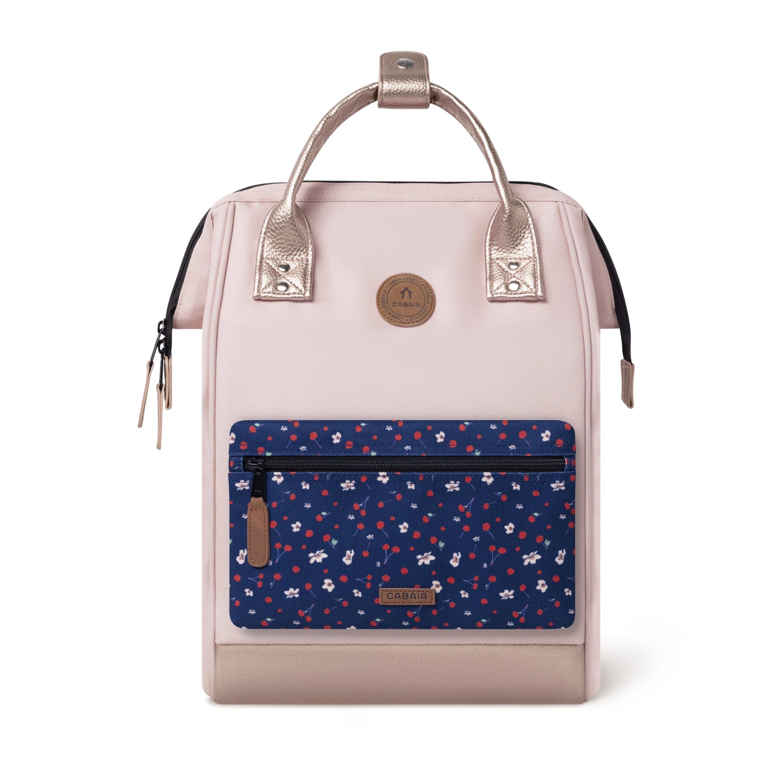 CABAIA - Sac à Dos Adventurer Queretaro - Medium 18L - Déperlant - Compartiment Ordinateur Portable 13" - 2 Poches - Certifié Vegan - Sac Voyage, Affaires, École pour Homme et Femme - Rose