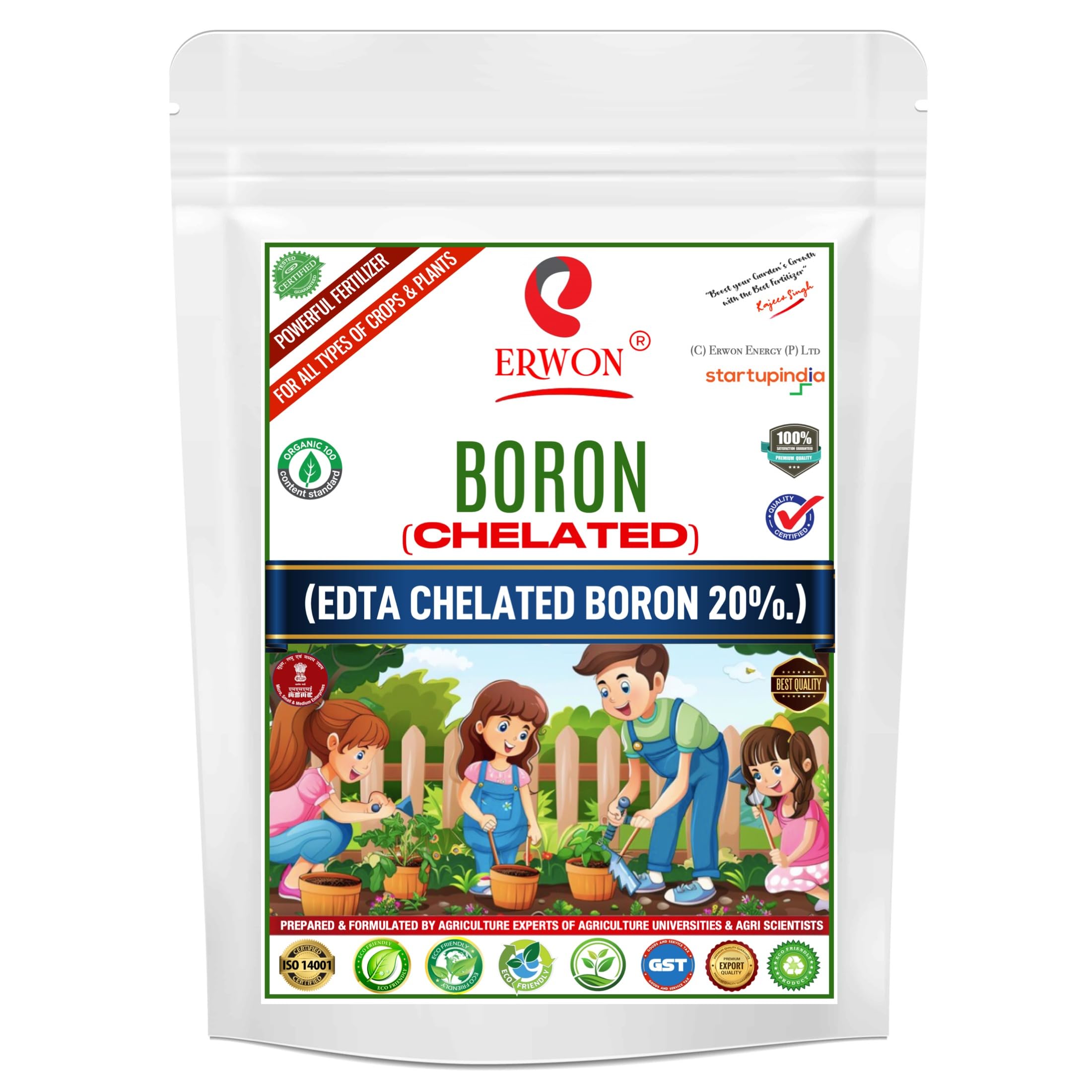 Erwon® Chelated Boron - 20% EDTA, Powerful Essential Organic Fertilizer for Fast Growth of All Plants. (900 gm)-picture-26