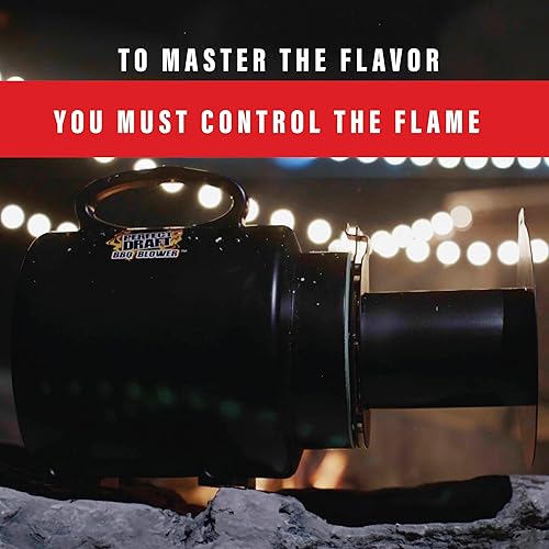 Miniatura 7 de Soplador de barbacoa 4.0 para parrilla de ahumador offset, diseñado en Texas, patentado en los Estados Unidos, ventilador de barbacoa a batería para