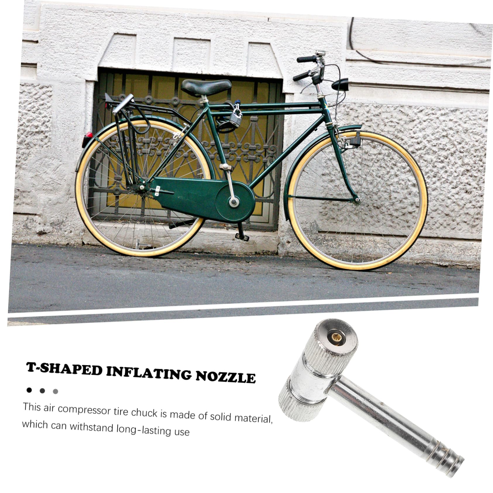 PACKOVE Tire Inflator Chuck for Motorcycles Electric Dual- Quick Connect Air Chuck Convenient Go Tire Repair Tool Efficient Inflation Process