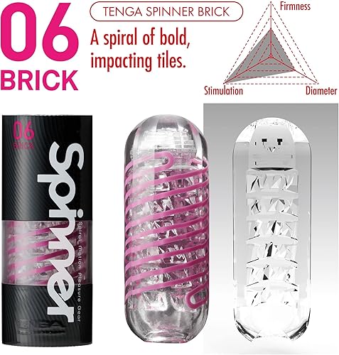 Miniatura 3 de TENGA Spinner SPN-006 Brick Reusable Spiral-Motion Male Masturbator