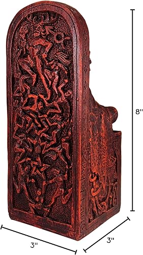 Miniatura 5 de Estatua de Cernunnos Wiccan Pagan Horned God Decor Acabado de madera de 8 pulgadas