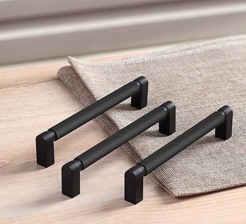 Miniatura 9 de Paquete de 10 tiradores de gabinete negros y dorados, tiradores de cajón dorados de 3-34 pulgadas, manijas de tocador doradas y manijas de armario