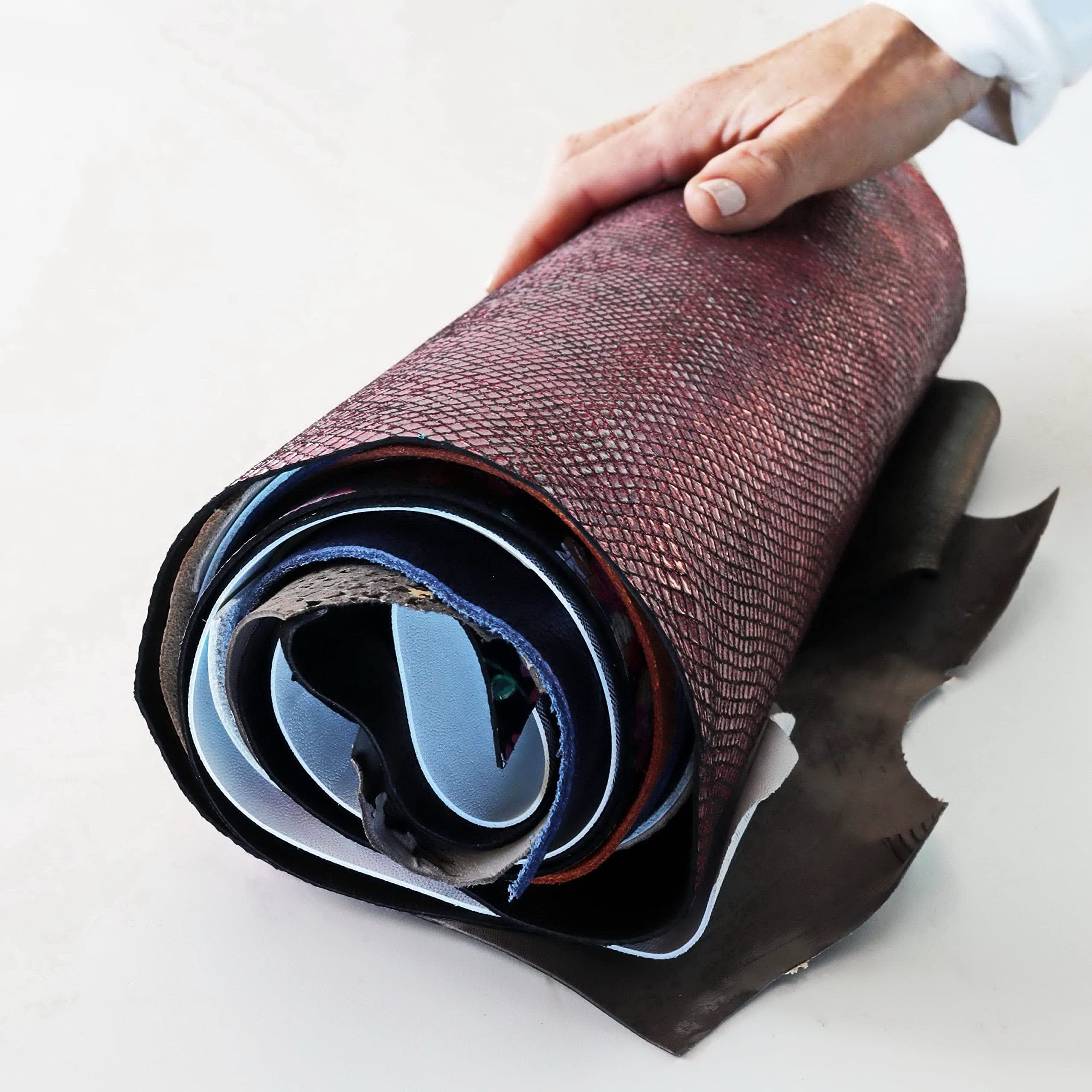 LA GARZARARA Sélection exclusive de découpes de peaux imprimées de taille moyenne, taille minimale est de 20 x 25 cm - 2 kg, assortiment aléatoire, mélange de couleurs, motifs, impressions, LAG-32-2