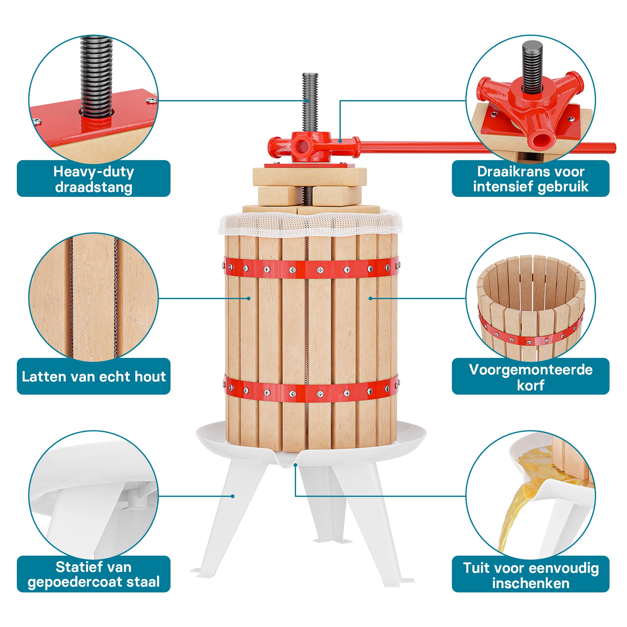 fruitmolen 7 liter - fruitmolen/fruitpers - de olieshop