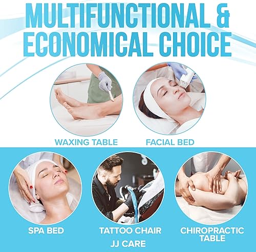 Miniatura 7 de JJ CARE Sábanas desechables para mesa de masaje, 50 hojas 31.5 pulgadas x 328 pies, 1 rollo - Cubierta de cama de masaje perforada 50% más gruesa