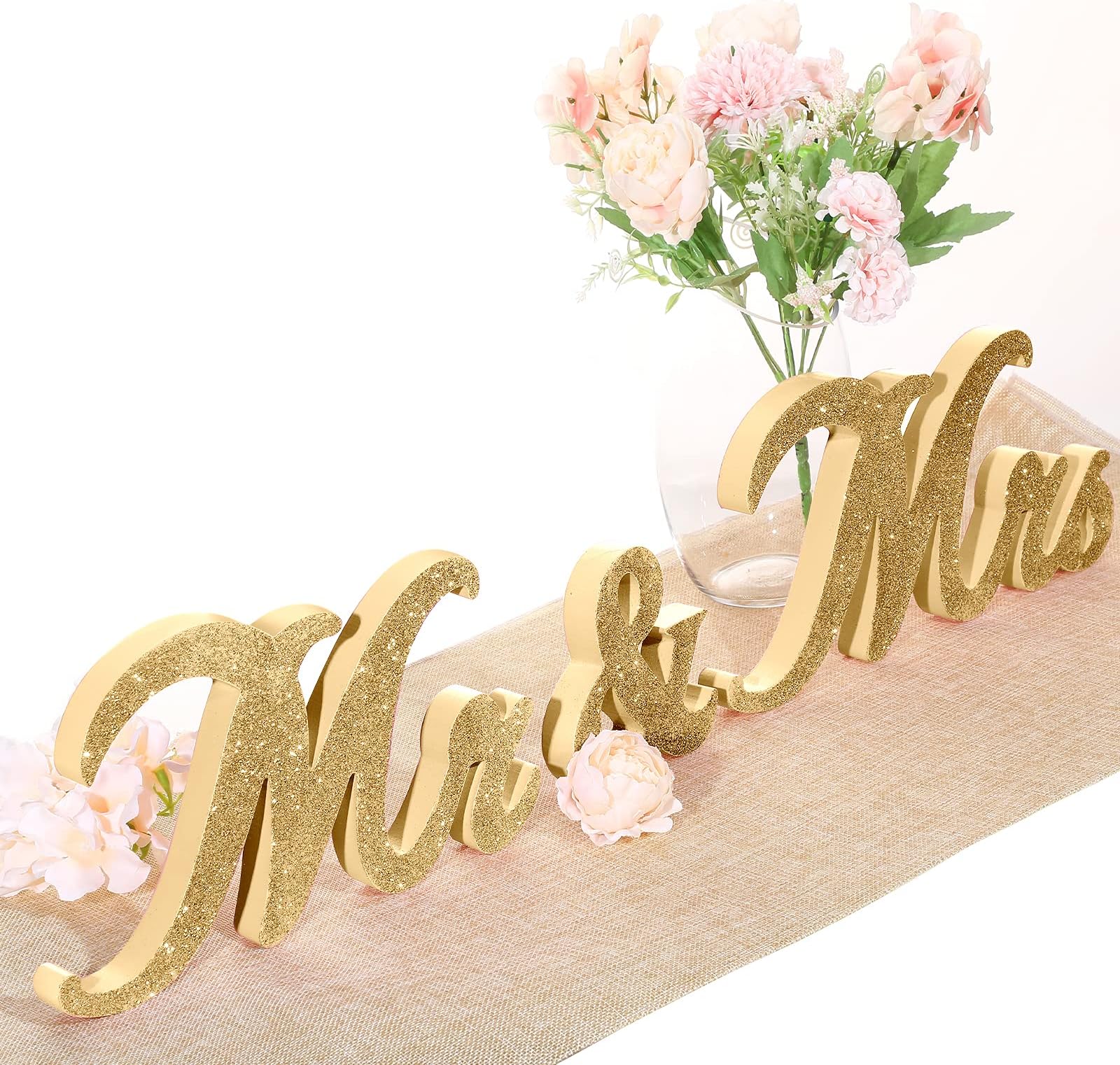 Amazon.com: Adeeing Mr and Mrs Signs Wedding Sweetheart Table ...