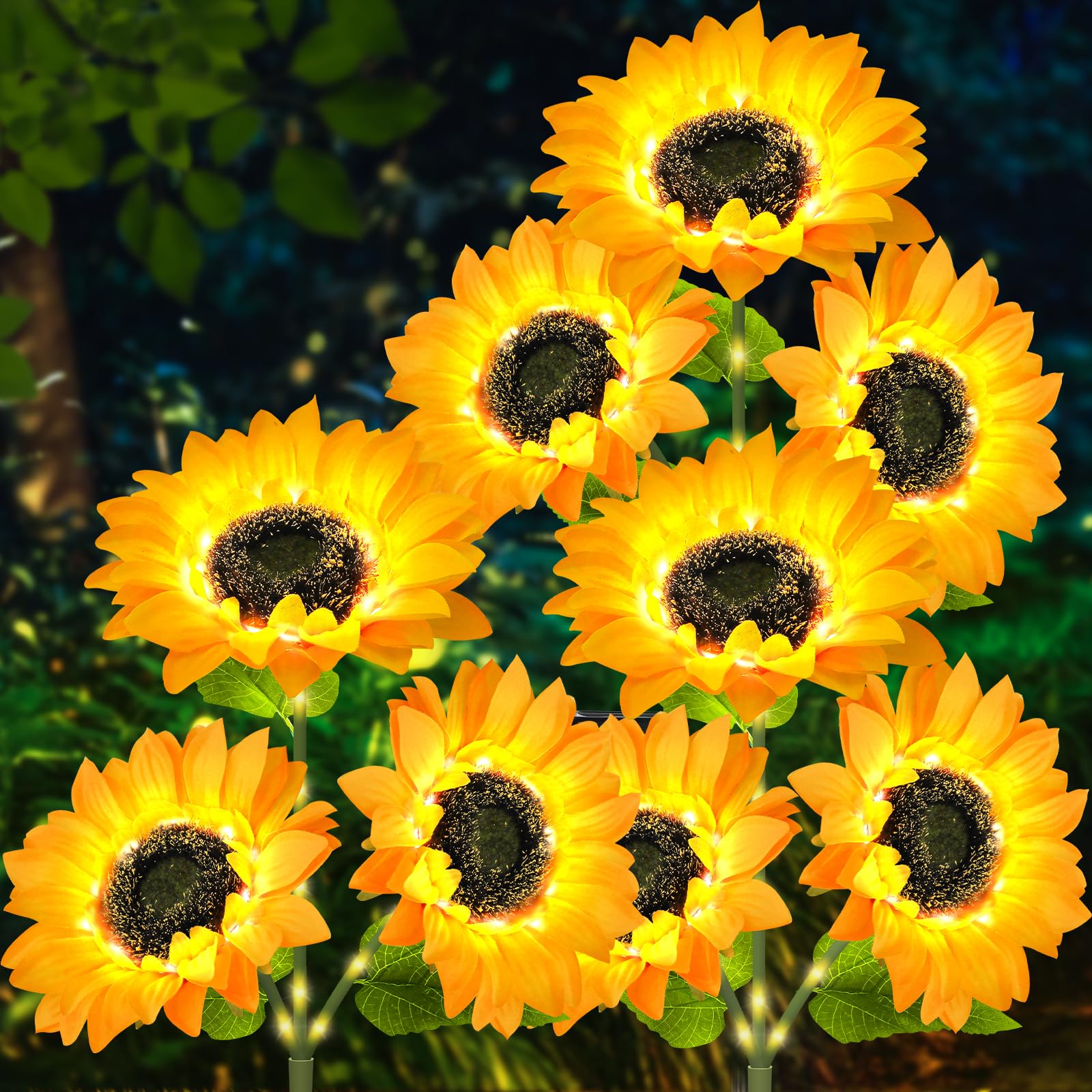 BesLowe Solar Sunflower Lights