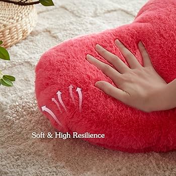 Amazon.com: EastTree Heart Pillows, Carmine Heart Shaped