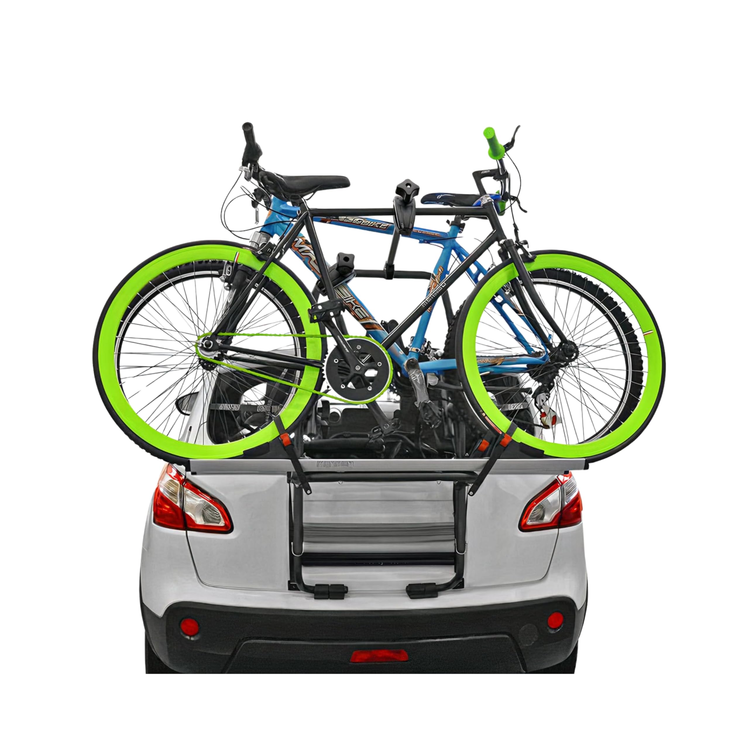 MENABO Bagażnik Rowerowy 2 Rowery kompatybilny z Suzuki Swift 2004-2025 Alu Srebrny Czarny