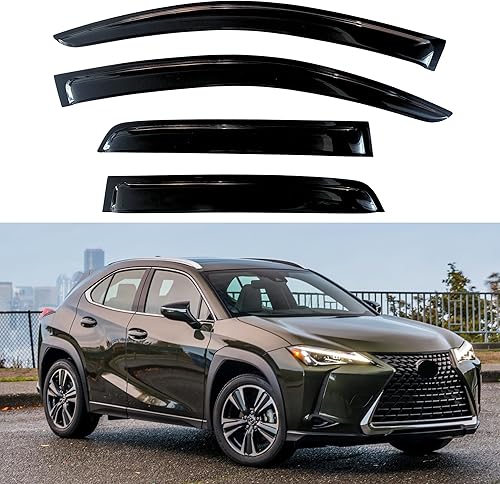 Miniatura 183 de KPY Moldura deflectora de viento con protección contra la lluvia compatible con Mazda 6 Sedan 2004-2013, 4 unidades, para ventana lateral