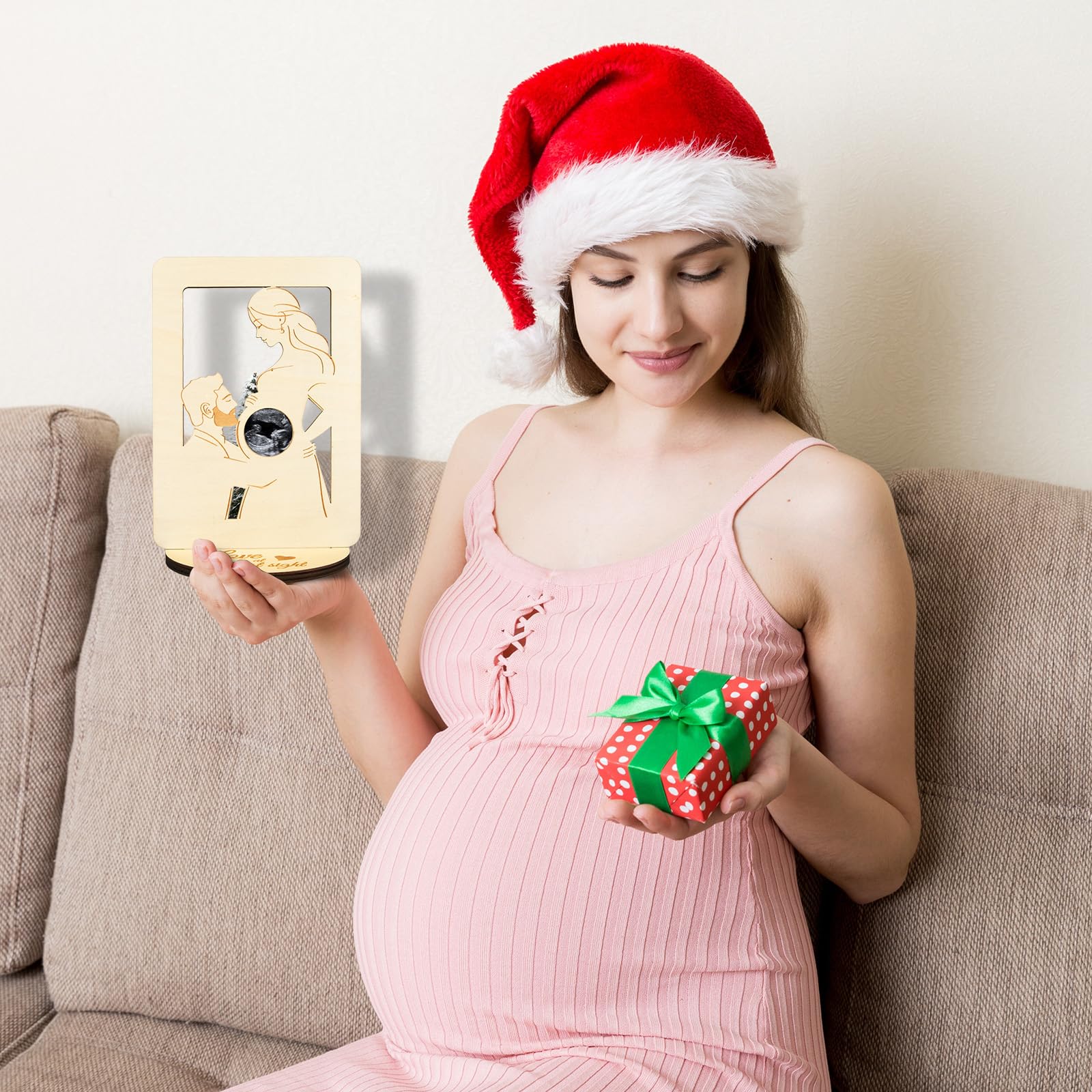 SUNYOK 1pcs Cadre Photo pour Femme Enceinte Cadres Image Echographie à Bébé Support Photo Ultrasons pour Future Papa Maman Idée Cadeau Fête des Mères pour Amie Enceinte Cadre Sonogramme