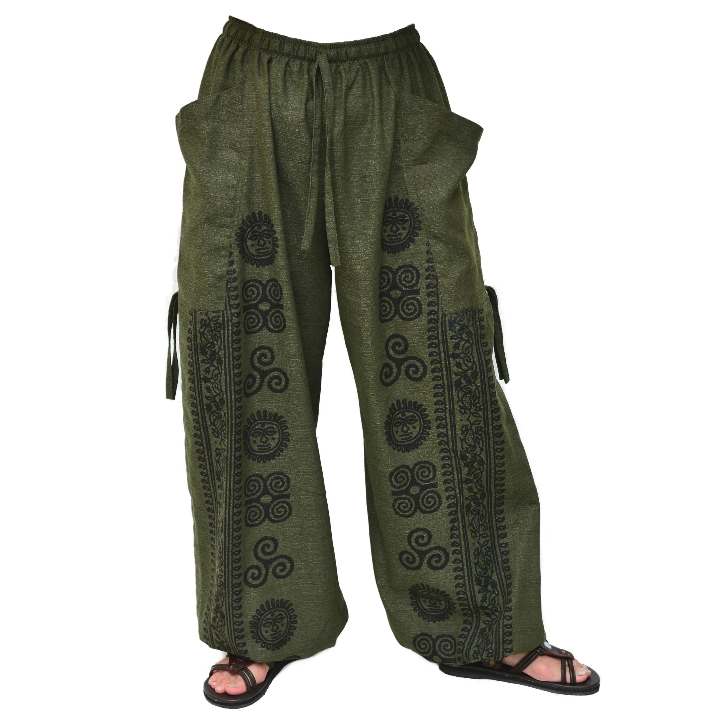 Siamrose Casual Yoga Harem Pants Men Women Baggy Lounge Trousers 2 Pockets Adjustable Length