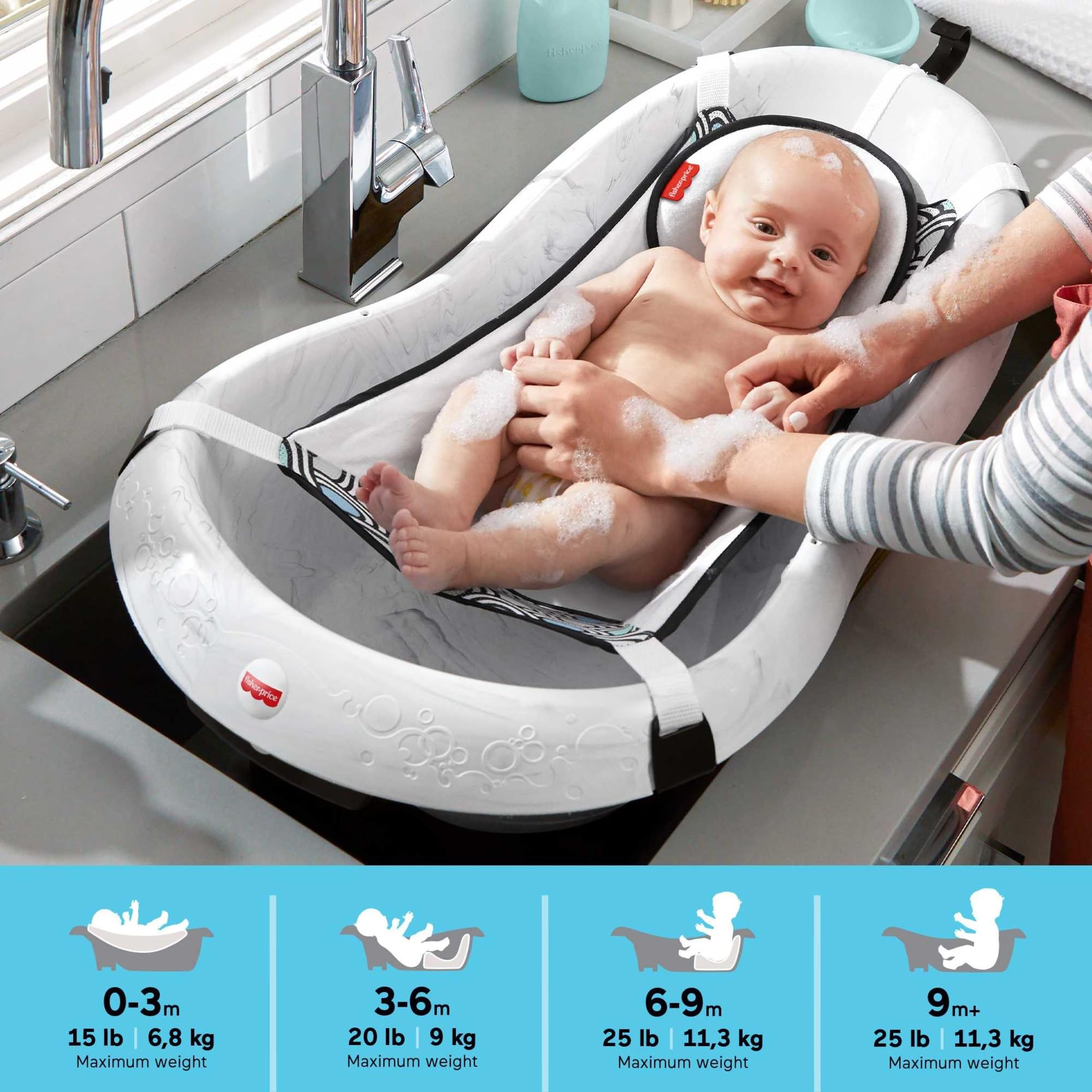 Toddler Bath Fisher Price Vibrating Baby Bath Fisher-Price 4-in-1