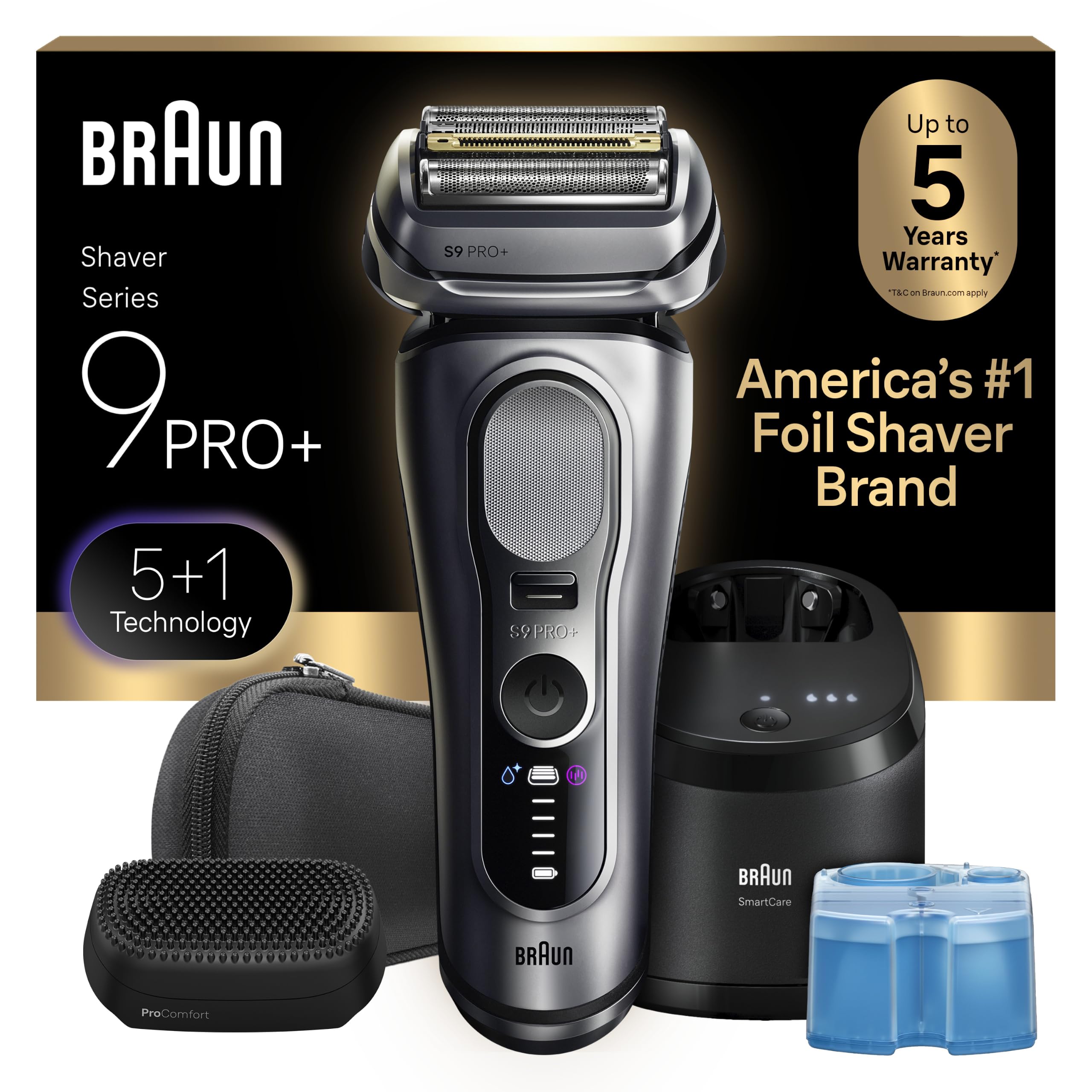 Braun Series 9 PRO+ Electric Shaver, Pro SensoAdapt, 6-in-1 SmartCare Center, 9697CC, Silver-image-26