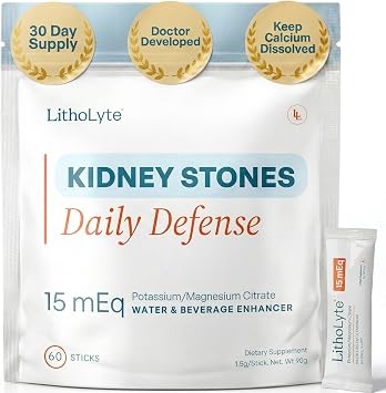 15 mEq | Water & Beverage Enhancer for Kidney Health | Citrate & Electrolytes for Kidney Protection | Science-Based Support Beyond Cleanse, Detox, or Stone Dissolver Supplements | 60 Sticks