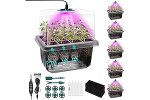 MQUPIN 72-Cell Seed Starter Tray with Grow Light