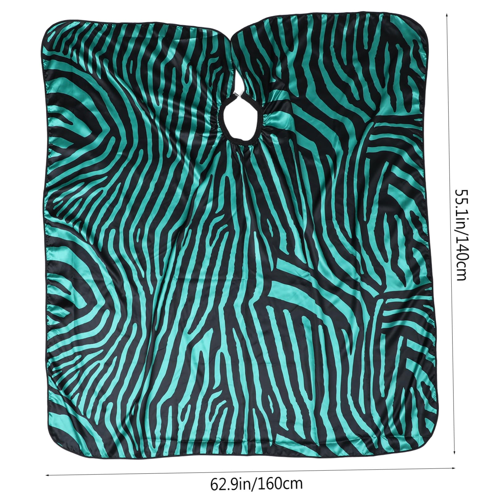 Capa de Peluquería Patrón Verde Cebra, Talla Grande, Antiadherente, para Salón y Barbería Profesional, Suministros para Cortar y Teñir el Cabello