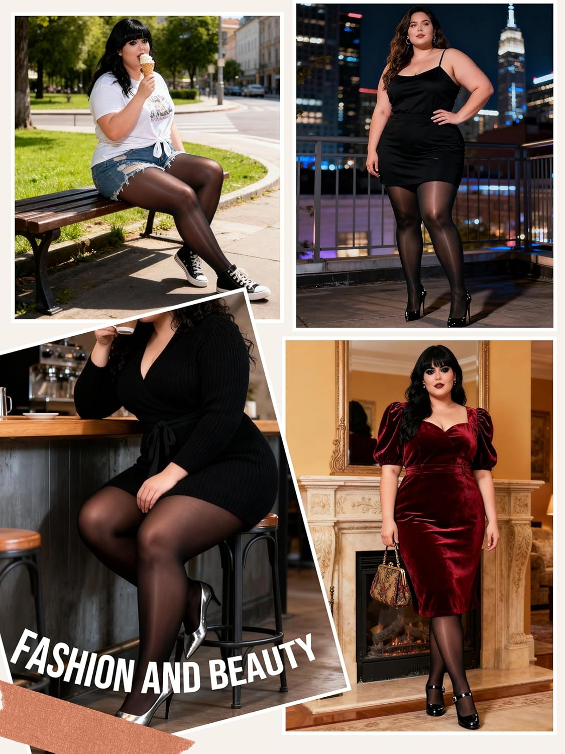 Shiny Tights for Women, Plus Size Black Sheer Ultra Shimmery Pantyhose, Sexy Oil Glossy Stockings Nylon - Image 7