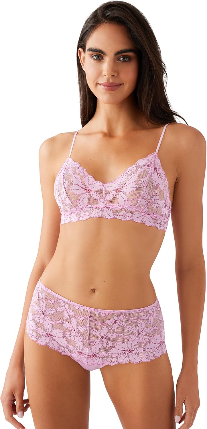 b.tempt'd Womens Feeling Famous Unlined Wire Free Floral Lace Bralette, 910209 - Image 4