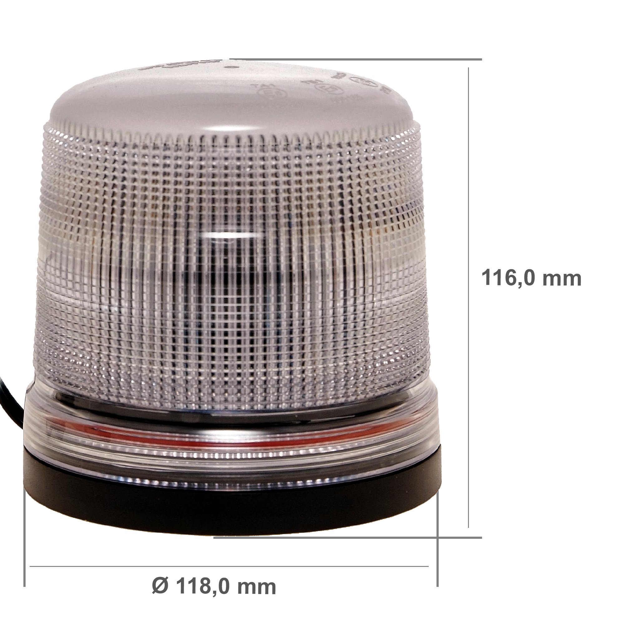 LED-MARTIN – Lámpara giratoria (Sesto – 11 Flash Patrón – Transparente/Amarillo – Base Magnética – 12 V 24 V. profesional Kenn lámpara, luz de aviso, Flash Lámpara para el uso en la carretera.