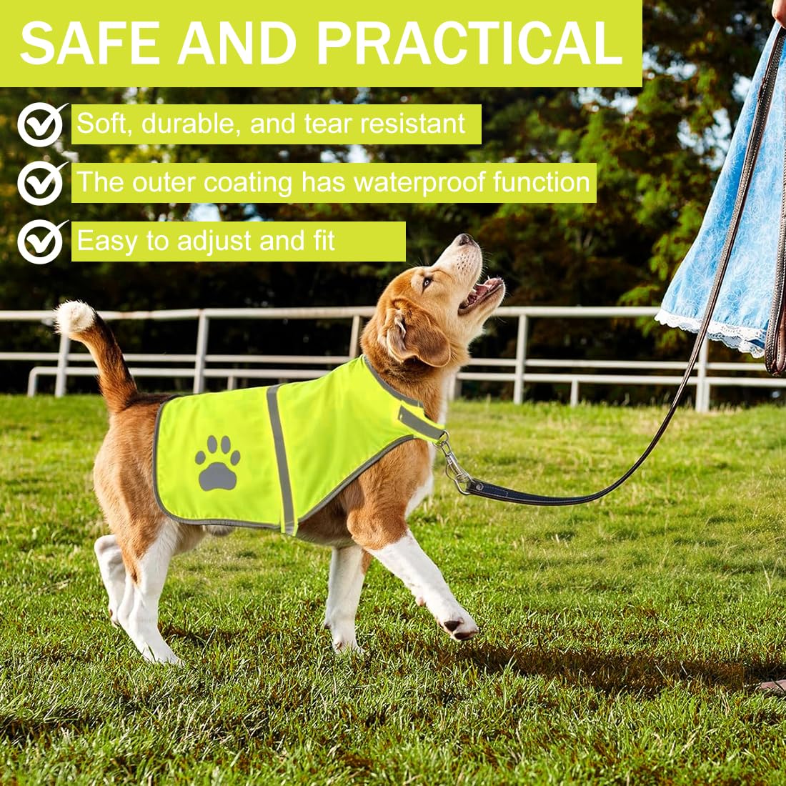 Gilets de sécurité pour chiens Gilet de sécurité réfléchissant haute visibilité pour chien, haute visibilité la nuit, imperméable, léger et confortable (taille M)