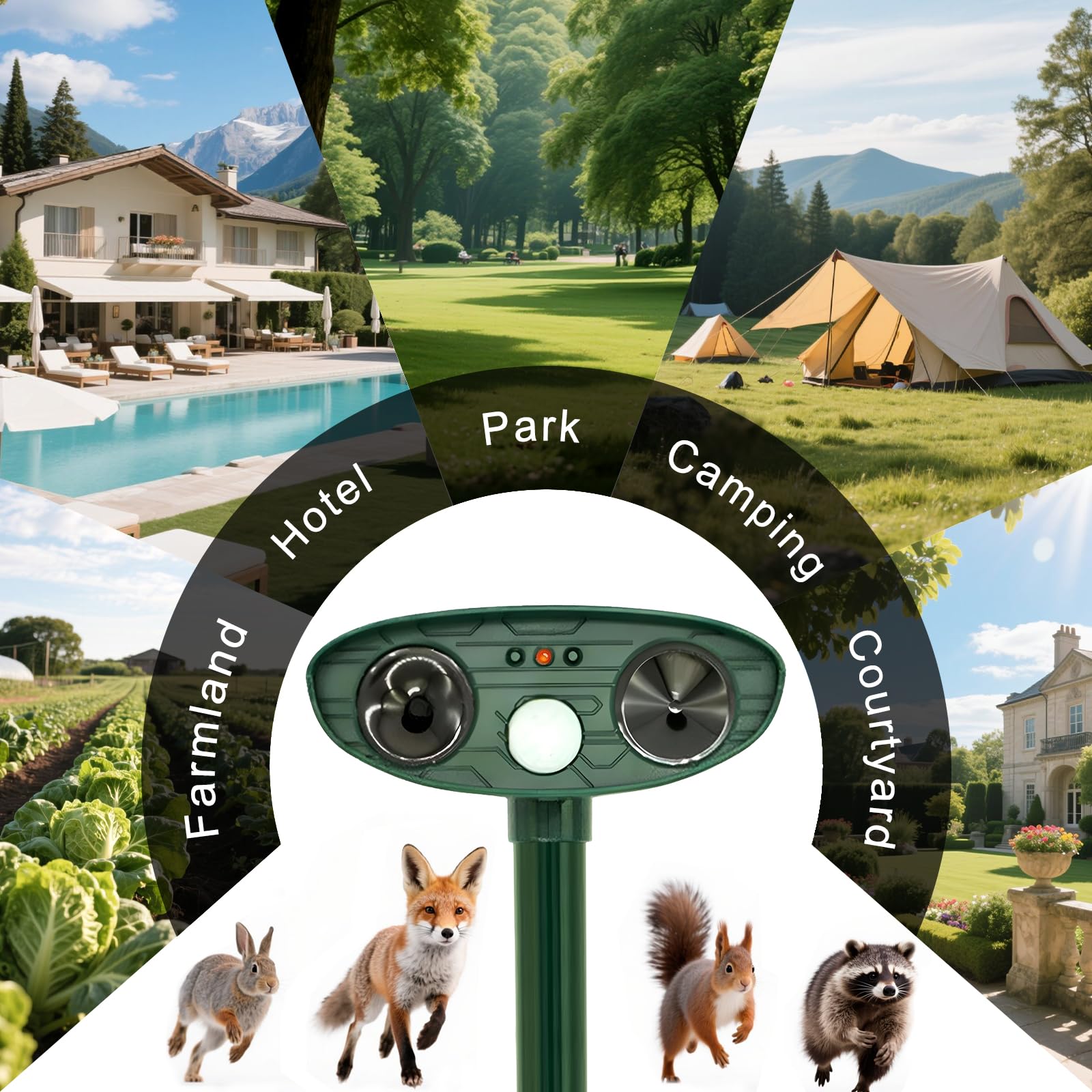 Repellente Gatti Garden, Repellente Topi Impermeabile, Dissuasore Gatti Ultrasuoni, Repellente Solare Topi, Ultrasuoni Repellente Gatti Solare, Respinge Efficacemente Gatti, Topi e Parassiti