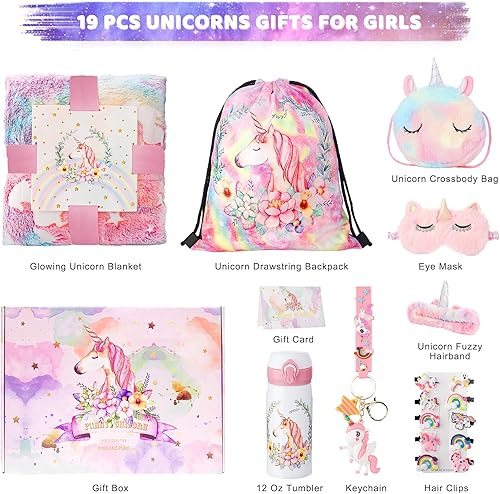 Miniatura 2 de Regalos de unicornios para niñas de 3 4 5 6 7 8 9 10 11 12 años de edad, juguetes de unicornio para niñas, caja de cumpleaños de regreso a la