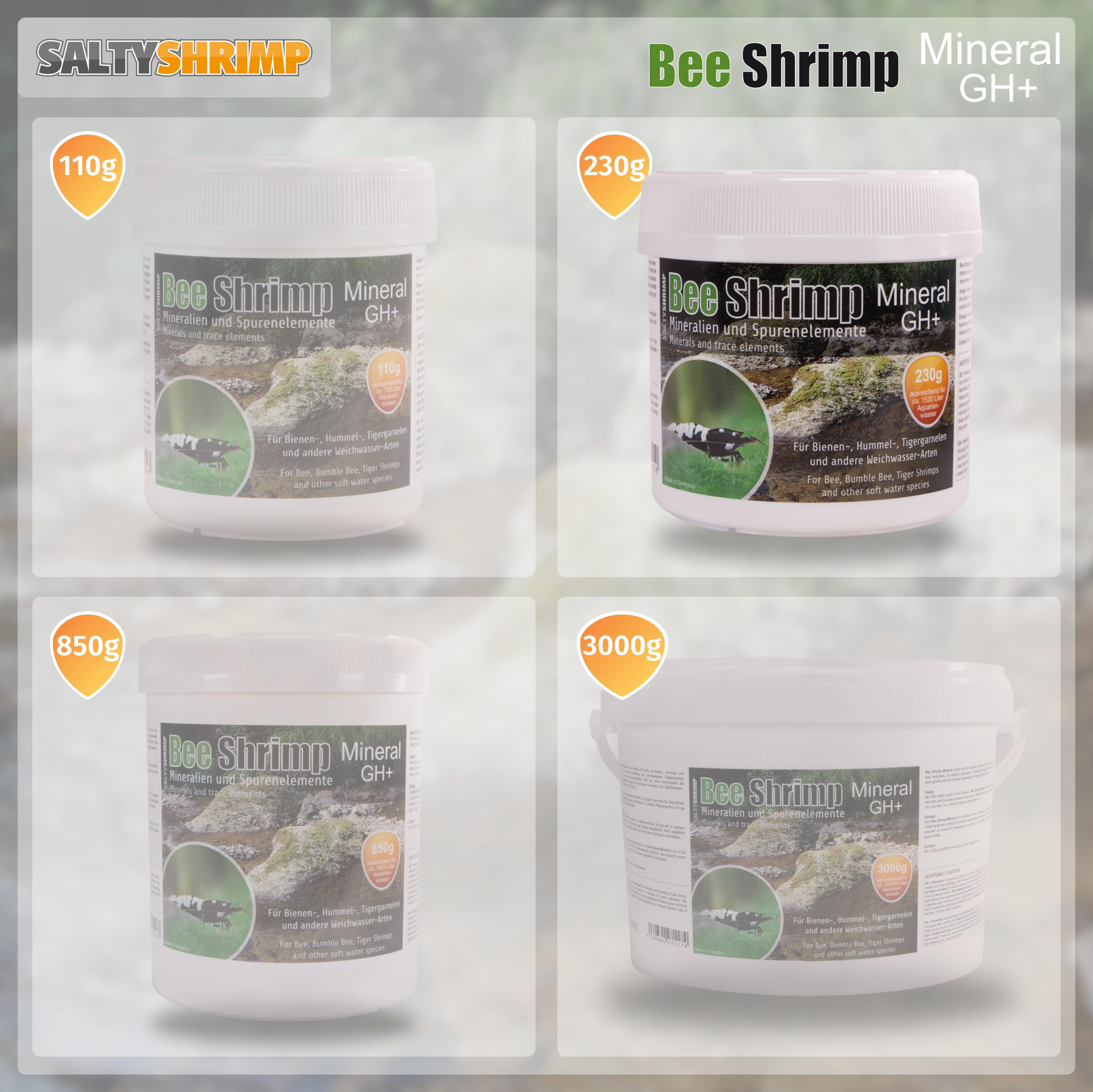 Bee Shrimp Mineral GH+, 230 g