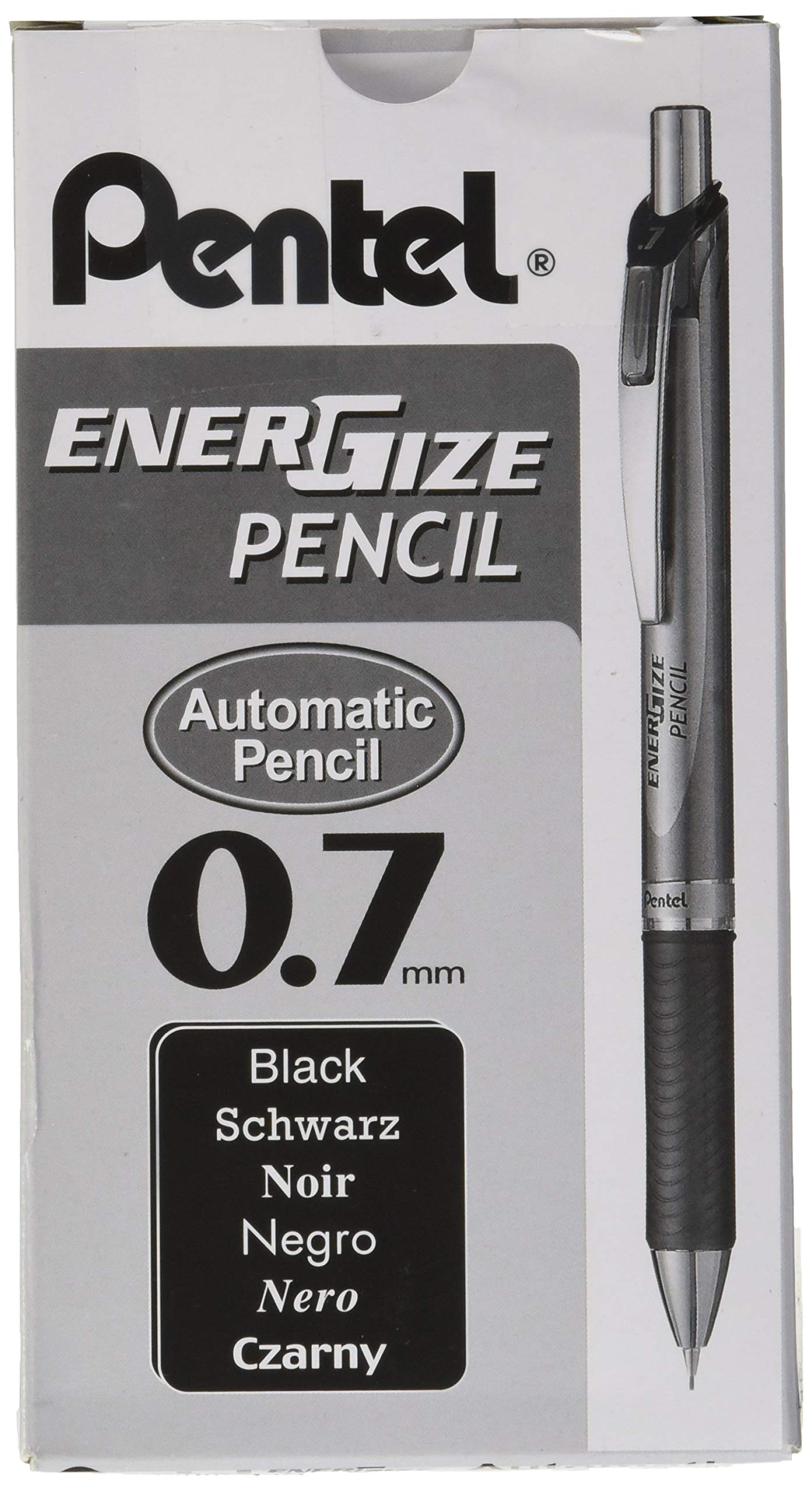 Mechanical Pencil Energize 0.7mm Black pack of 12