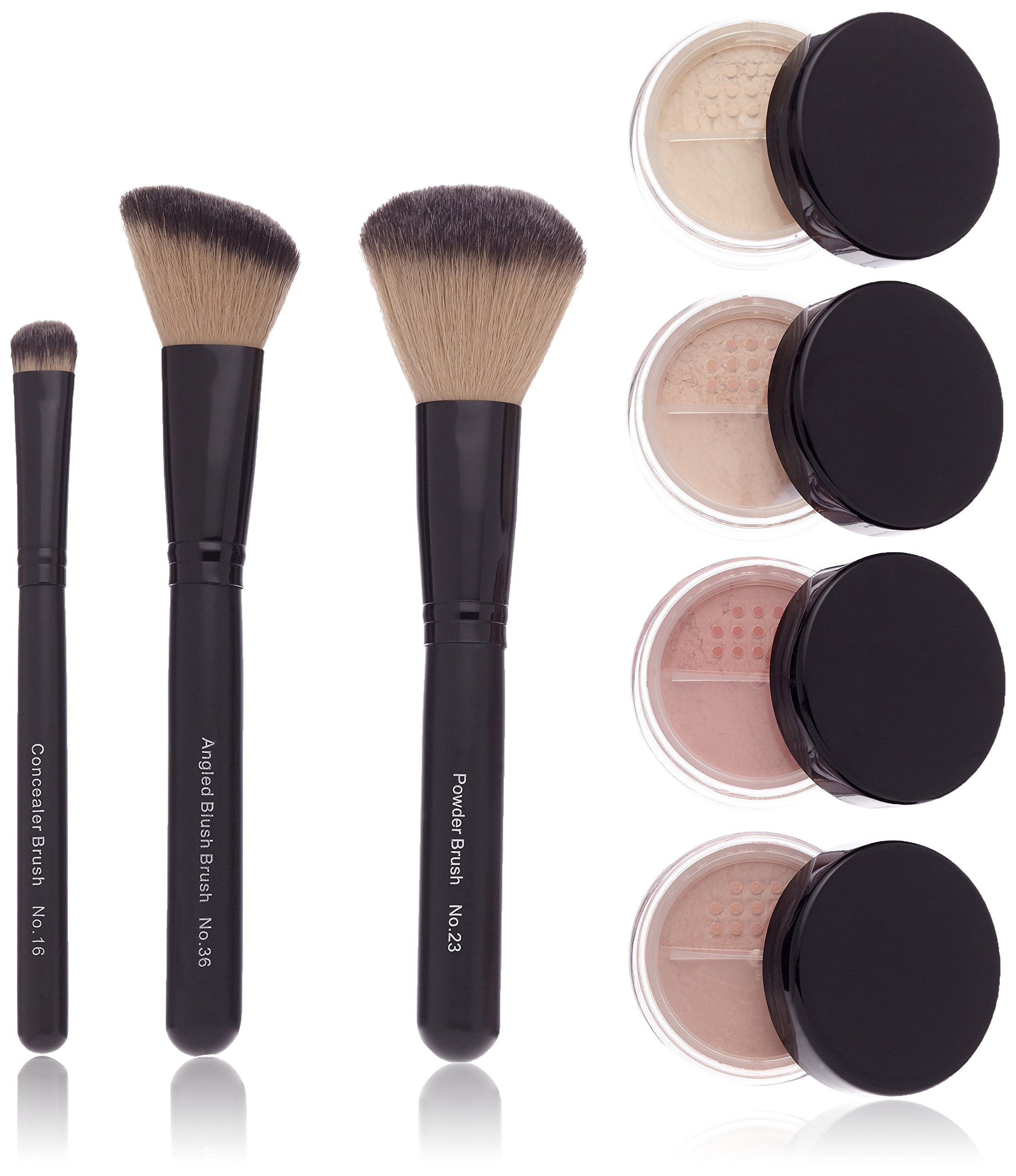 bellapierre Get Started Kit | Includes 2 Mineral Foundations, 1 Blush, & 1 Bronzer | Mineral Makeup Essentials | Non-Toxic and Paraben Free | Oil and Cruelty Free | Long Lasting Formulas – Fair