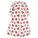 Hudson Baby Unisex Baby Premium Quilted Long Sleeve Sleeping Bag and Wearable Blanket, Red Rose, 6-12 Months