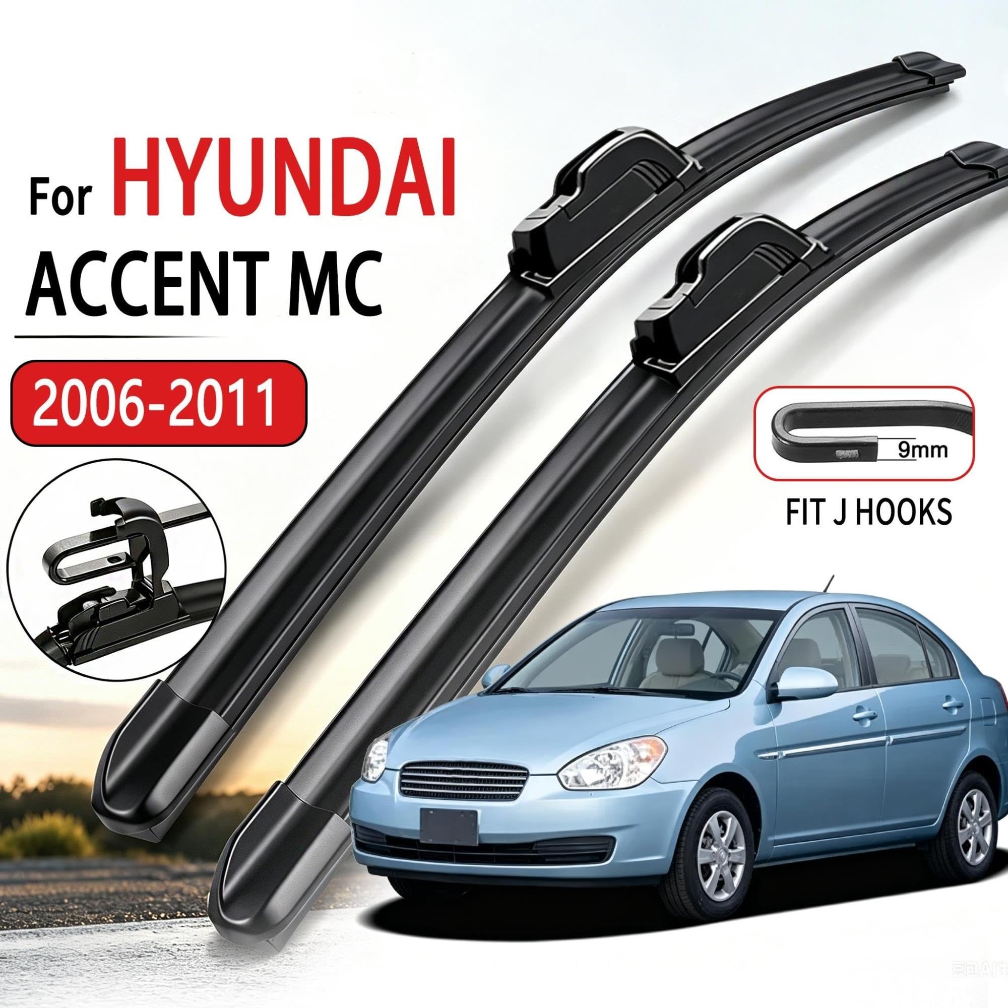 Wycieraczki samochodowe Dla Hyundai Accent MC 2006-2011