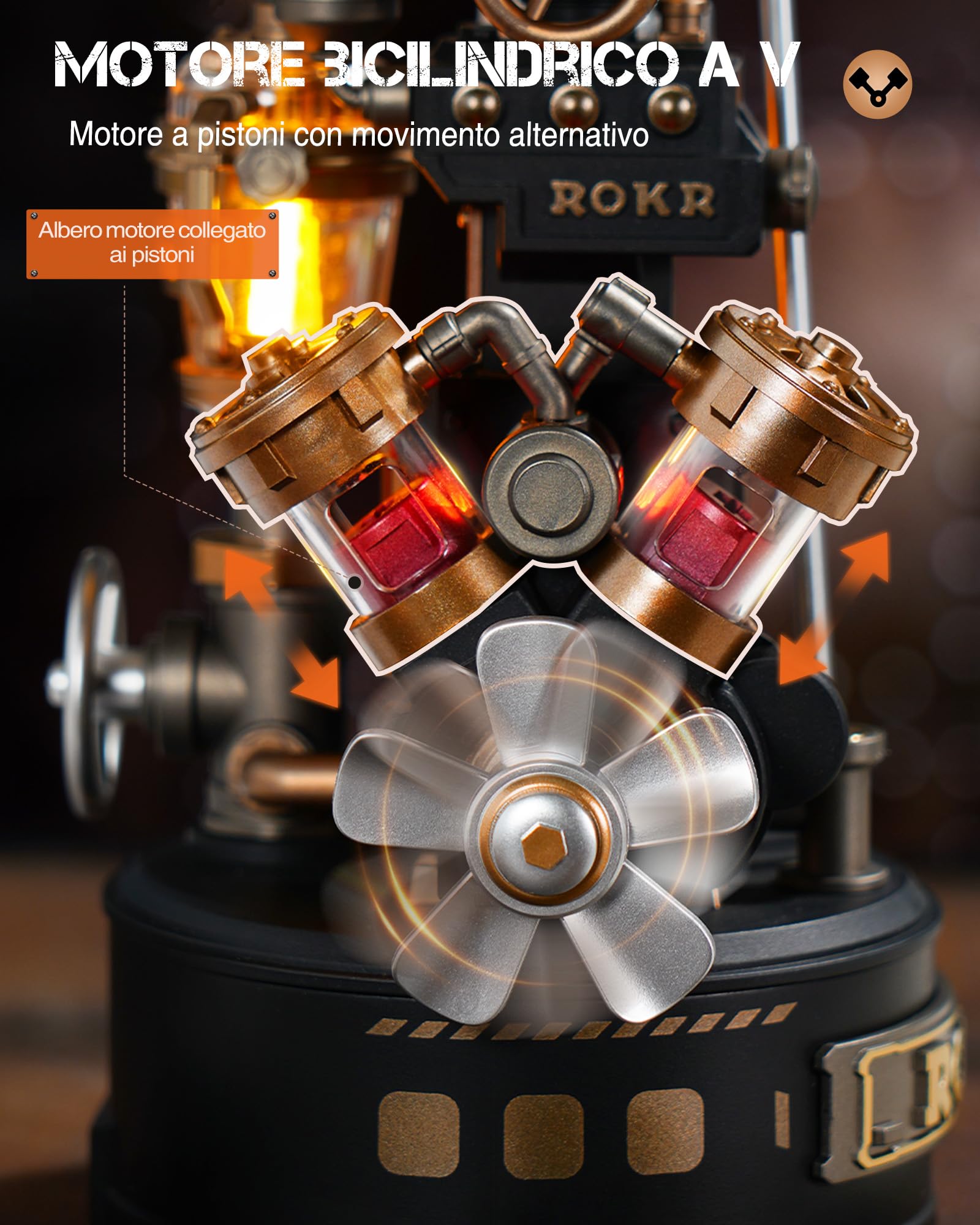 ROKR Puzzle 3D Modello di Assemblaggio Meccanico Ornitottero retrò, CGL02