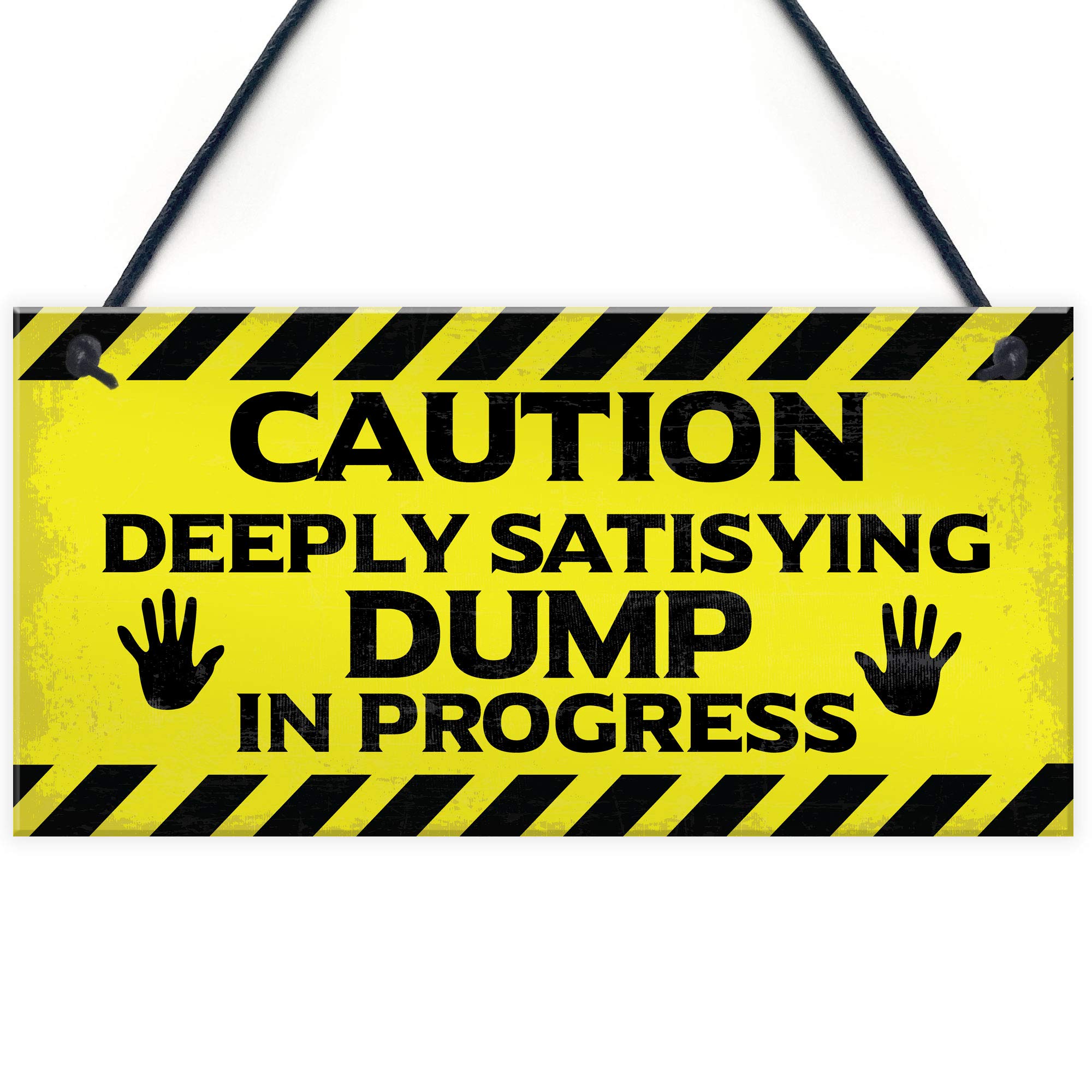 Red Ocean Funny Toilet Bathroom Warning Sign Novelty Bathroom Decor Accessories Gifts Home Decor Plaques