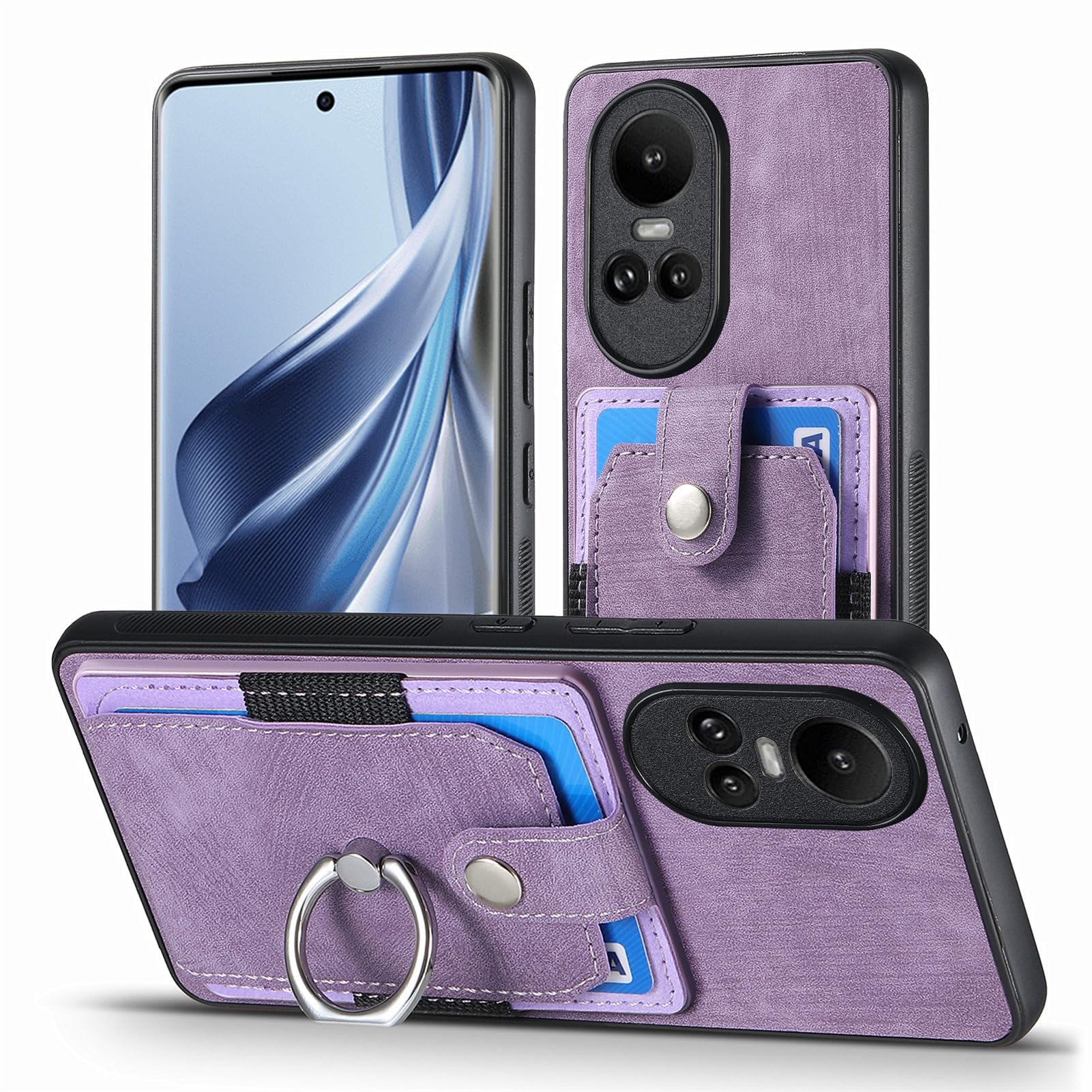 MOJIA Wallet Case For Oppo Reno 10 5G/Reno 10 Pro 5G, PU Leather