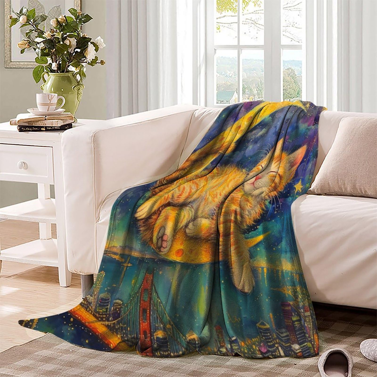Coperta morbida in pile di flanella, ideale come regalo di compleanno per amici, familiari, regalo di Natale per amici e partner, coperta natalizia per divano e letto, 200 x 230 cm